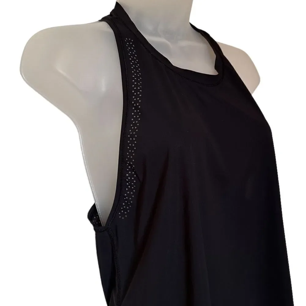 Lululemon Seamless Razor Back Black Flowy Fitted Tank Top Workout Shirt